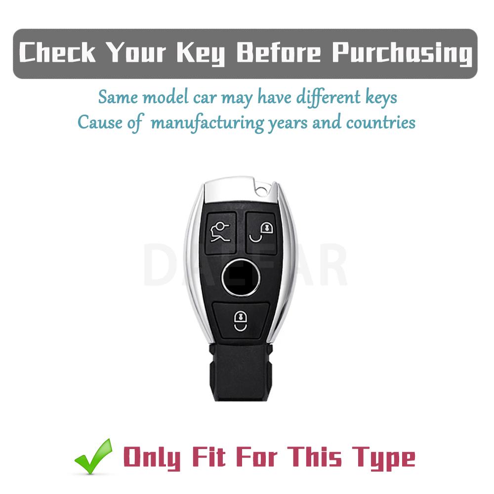 Soft Tpu Leather Remote Key Cover For Mercedes Benz A/B/G/R Class Gla Glk Fit For W176 W204 W251 W463 Key Ring Keychain Set