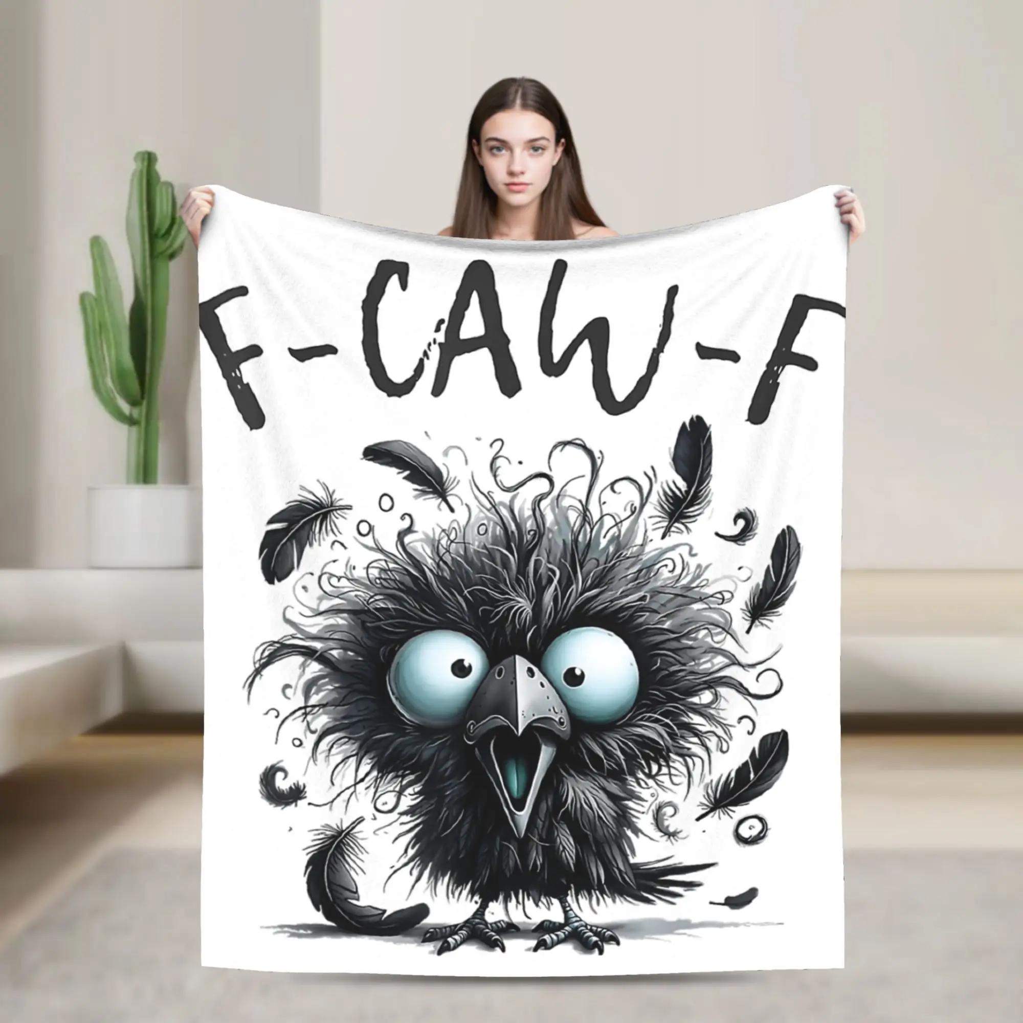 FCawF Funny Cartoon Bird Meme Blanket Super Warm Plush Bedding Throws for Couch Bed Flannel Bedspread Cover for Girls and Boys 100x150cm