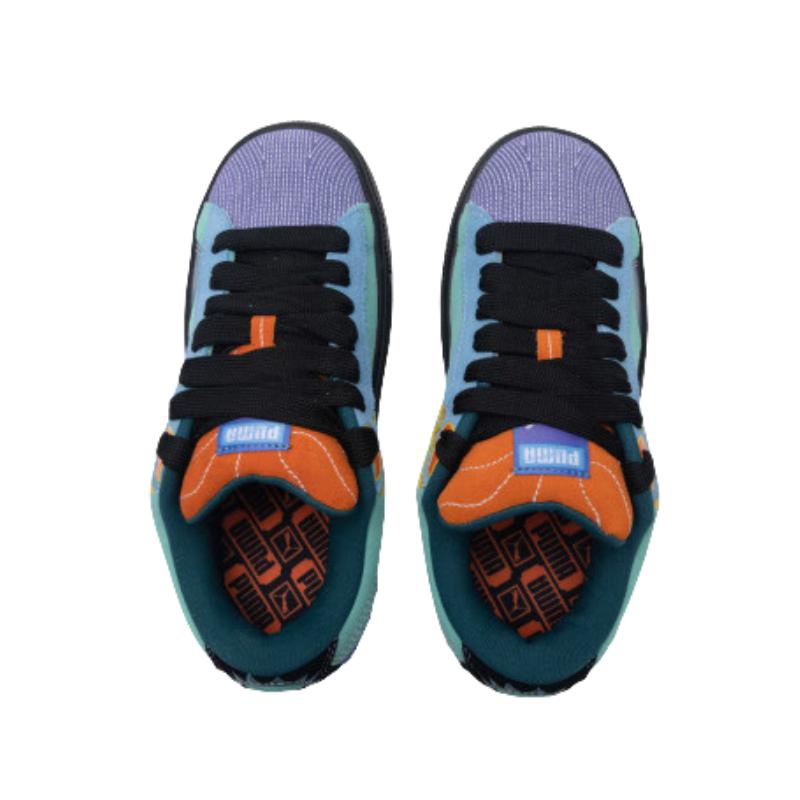 Puma Suede XL Unisex Mint Dark Amethyst Low Top Lifestyle Sneakers 398409-01