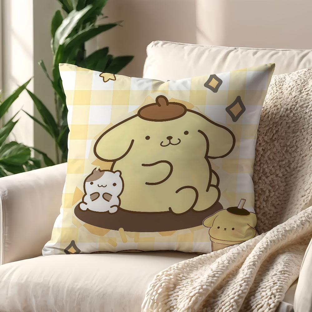 Kawaii PPompompurin cushion cover For Pillow Printing Sofa Decoration Home Car Room Coffee Shop Office Nordic Simplicity