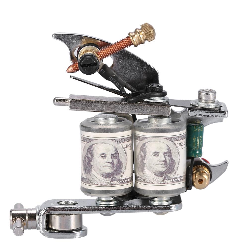 

3 Colors Professional Tattoo Machine Reel Film Coils Gun Frame For Shader Supply Equipment Silver