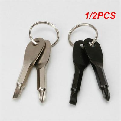 1/2DB Vészkulcs Csavarhúzó Kültéri Multifunkcionális EDC Eszköz Biztonsági Védelem Önvédelem Szúrókúp Kombinált Szerszámkészlet