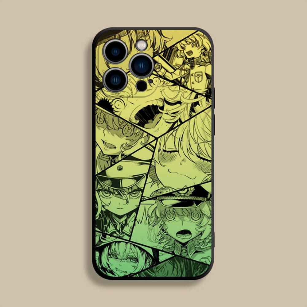 

Anime Y-Youjo S-Senki Phone Case For iPhone 17,16,15,14,13,12,Pro,Max,Plus,E,SE4,Air,Mini Black Soft Cover iPhone13PRO