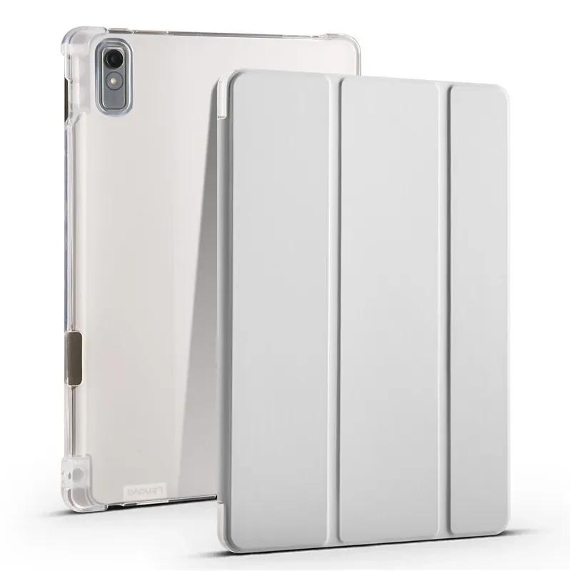 Capa para Tablet Lenovo Tab P11 2ª Geração M11 2024 Capa Porta-Caneta Dobrável PU Couro Ecológico Traseira Macia Suporte Capa Protetora para Tablet