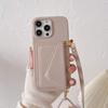 Leather Crossbody Card Holder Case for iPhone 14/16/17 Pro Max - Protective & Stylish Back Cover for Women