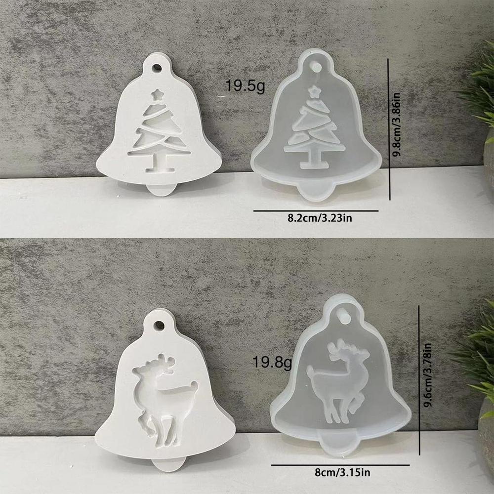 Christmas Silicone Molds Christmas Casting Mold for Resin Concrete Reusable Charm for Plaster Wax Fondant Clay Concrete Kitchen
