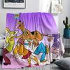 Scooby Doo Cute Cartoon Style Pattern Flannel Blanket, High Quality Comfortable for All Seasons, Home Decor, Warmth and Comfort, Perfect for Gifts.