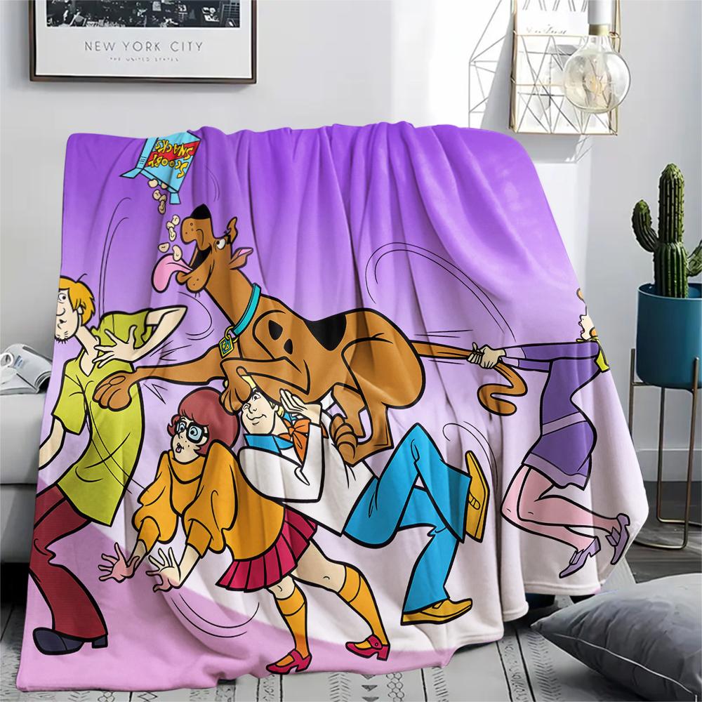 

Scooby Doo Cute Cartoon Style pattern Flannel Blanket, High quality Comfortable for All Seasons, Home Decor, Warmth and Comfort, Perfect for Gifts. 80cm x 120cm