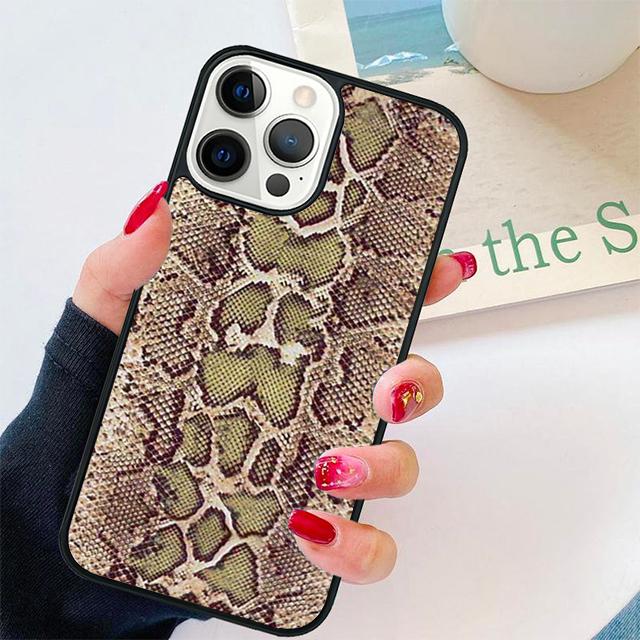 Snake Skin Phone Case Cover For iPhone 17 Air 15 16 14 13 12 Pro Max 11 Pro Max Plus Coque Shell