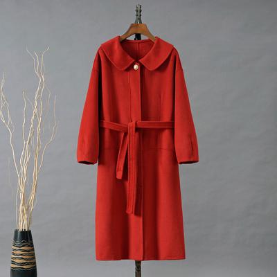 Double-sided Wool Coat Mid-length Korean Style Loose Casual Woolen Coat