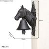 Iron Horse Head Deer Head Bell Hanging Decorations Wind Chimes Doorbell Wall Mounted Decoration Crafts Animal Wall Hanging