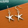 Exquisite 925 Sterling Silver Solid Starfish Earrings With Polished Finish - Fashionable Gift Jewelry