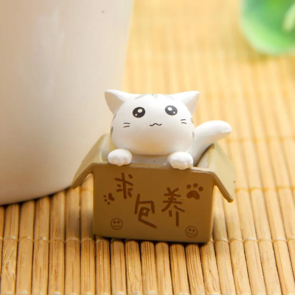 Micro Landscape Garden Kitten Statue Plastic Toy Miniature Figurines Mini Cat Ornament  Home Decor