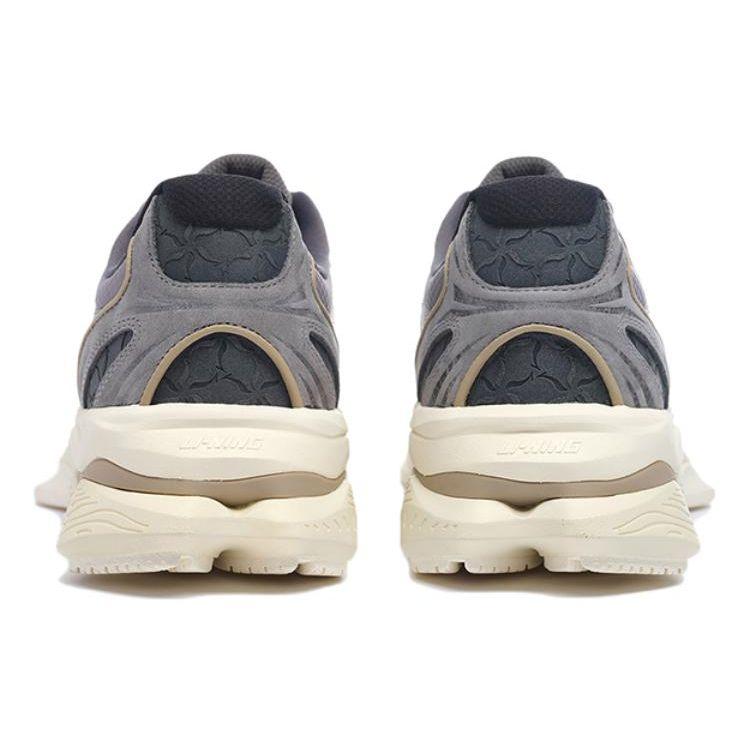 Li-Ning 1990 Comfortable Versatile Shock Absorbing Non-Slip Wear-Resistant Low-Top Casual Shoes Men Casual Shoes White Gray ALJS033-3