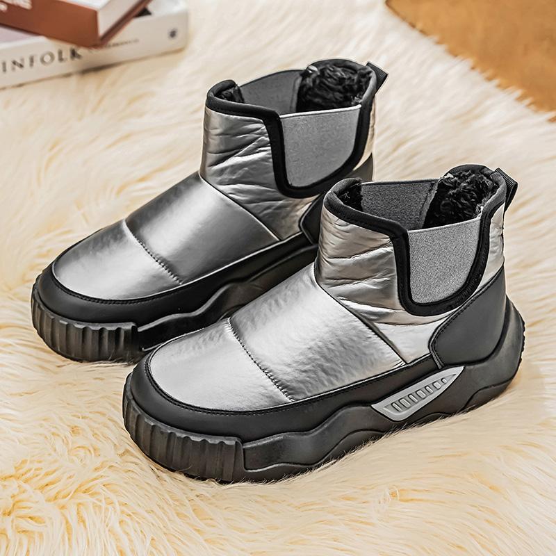 

2024 Новые мужские зимние ботинки, водонепроницаемые, нескользящие, удобные, зимние, теплые, с плюшевой подкладкой, уличные, горнолыжные ботинки для мужчин, размер 39-44 44