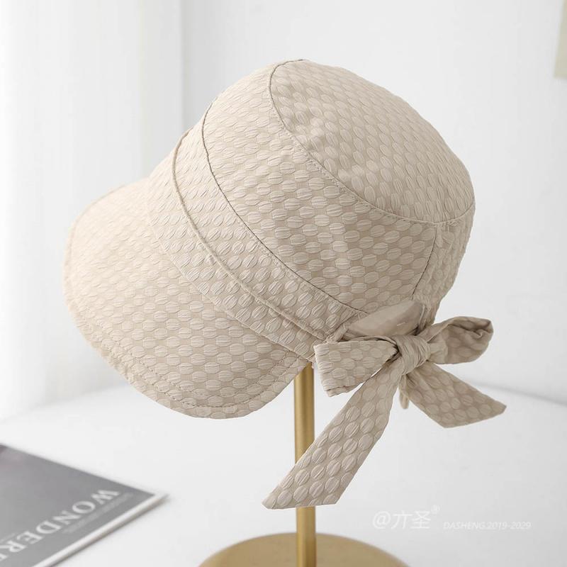 Japanese Visor Hat Ladylike Temperament Bucket Hat Small Face Wide Brim Sun Protection Hat Spring and Summer Fashion Sun Hat