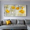Golden Flower Abstract Home Decor Oil Painting Printed On Canvas Wall Art for Living Room Modern Posters Vintage Quadros Nordic