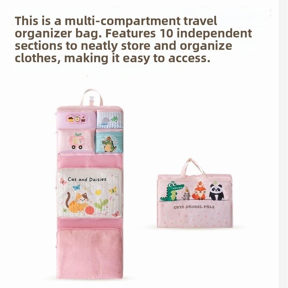 Foldable Hanging  Travel Storage Bag Large Capacity Clothing Packing Bag Luggage Organizer  Travel