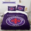 Custom Name,ACF Fiorentina Pattern Bedding Home Decoration Birthday Gift ( 1 Duvet Cover + 2 Pillowcase, Without Core),fan Merchandise.