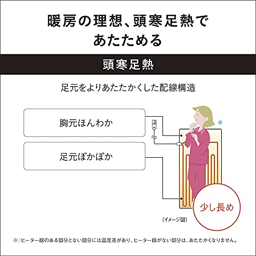 Panasonic Heating Pad, Electric Blanket, Futon Heating, Automatic Temperature Adjustment, Comfortable Sleep Heating, Equipped with Comfort Mode, Micro