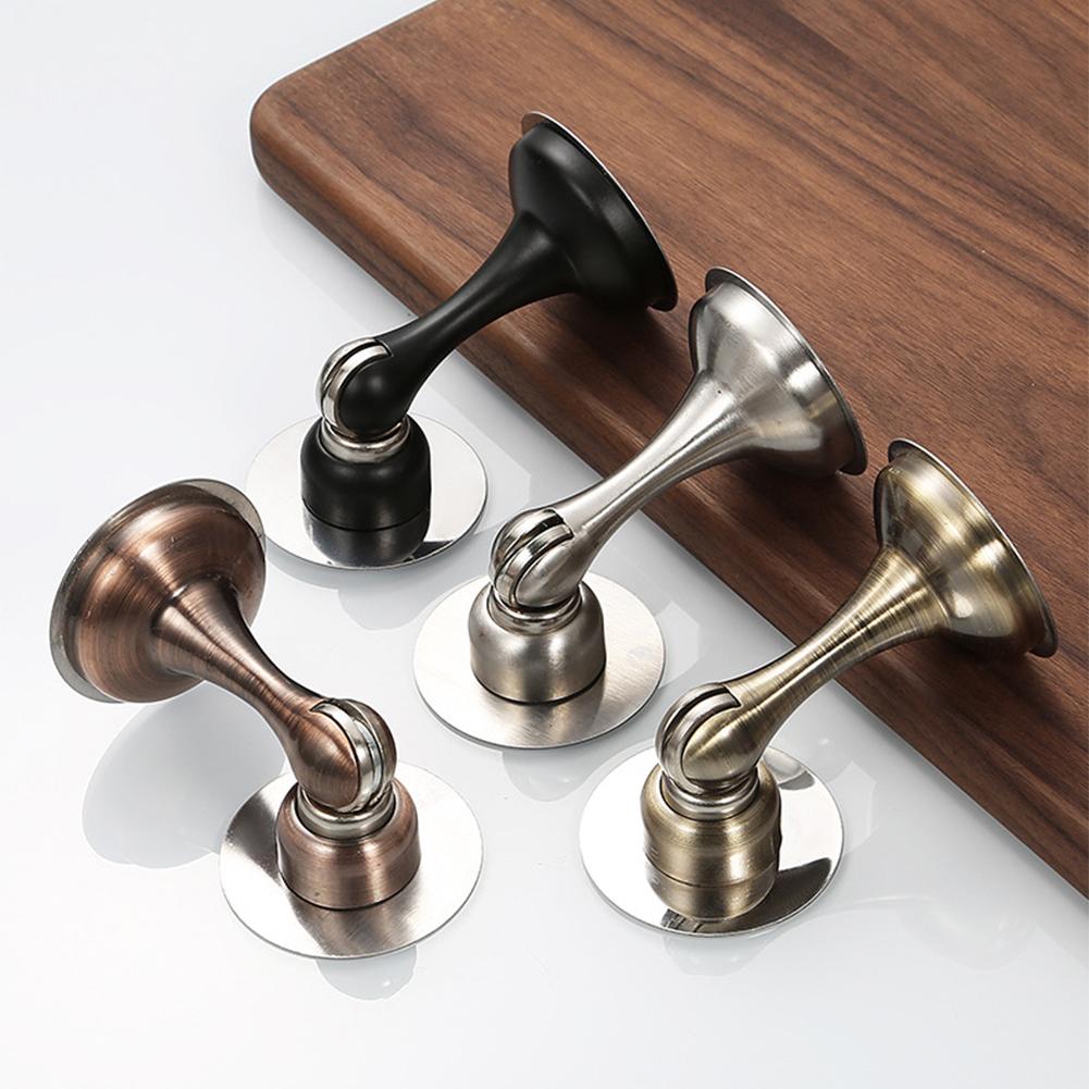 Magnetic Door Stopper Keep Door Open Stainless Steel Door Holder No Drilling Door Catch Anti-Rust for Various Door Types