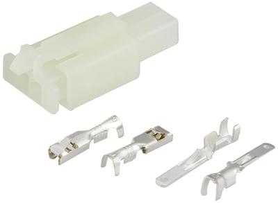 Kijima 304-7021 Motorcycle Parts Coupler Housing 2 Pole for 110 Faston Terminals Male/Female 1 Set General Purpose