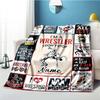 Wrestling Customize Your Name Blanket Used For Chair Office Sofa Bed Camping Soft And Warm Giving Friends And Relatives Birthday Graduation Gift