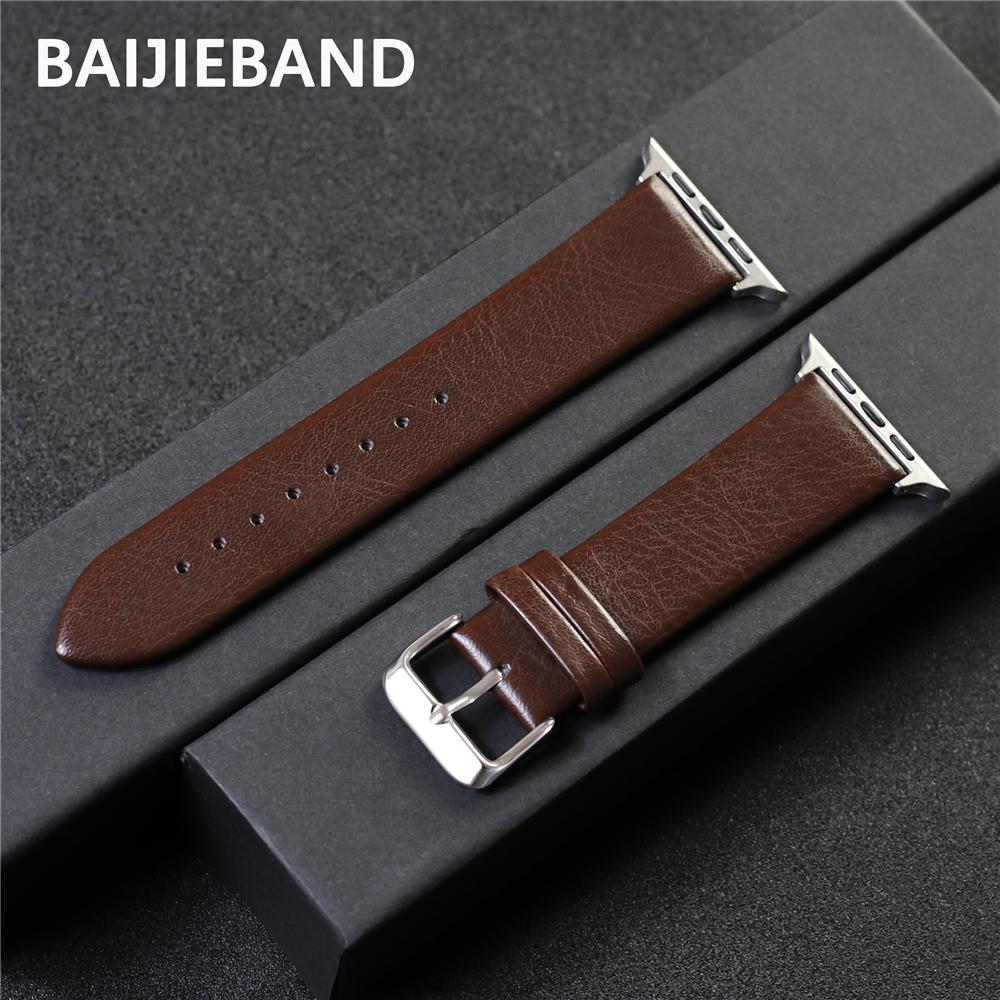 Leather Strap for Apple Watch Band 45mm 41mm 44mm 40mm 42mm 38mm 49mm Man Woman Bracelet for Iwatch 9 8 7 6 5 4 SE Ultra 2