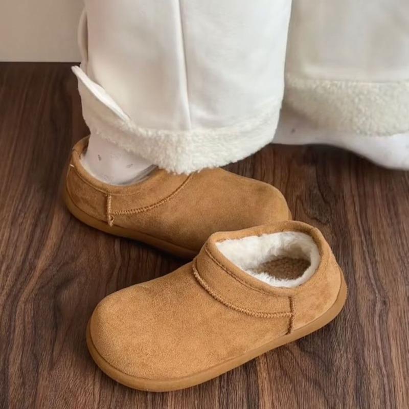 Ретро флисовые ботинки для женщин толстые и прочные цельные снегоступы хлопковая обувь 40 жёлтый 1700₽