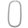 New Street Trendsetter: Double Row Full Diamond Alloy Hip Hop Cuban Chain Bracelet Necklace, 12.5mm, European & American Style.
