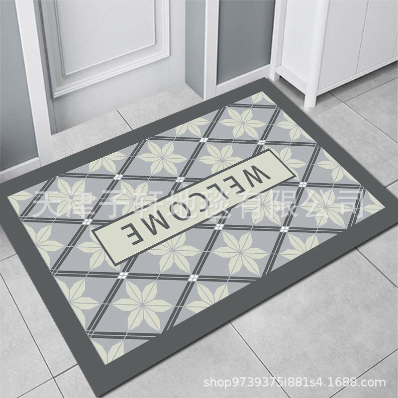 Nordic National Wind Diatom Mud Mat Bathroom Toilet Absorbent Non-slip Dirty and Easy To Clean Porch Mat