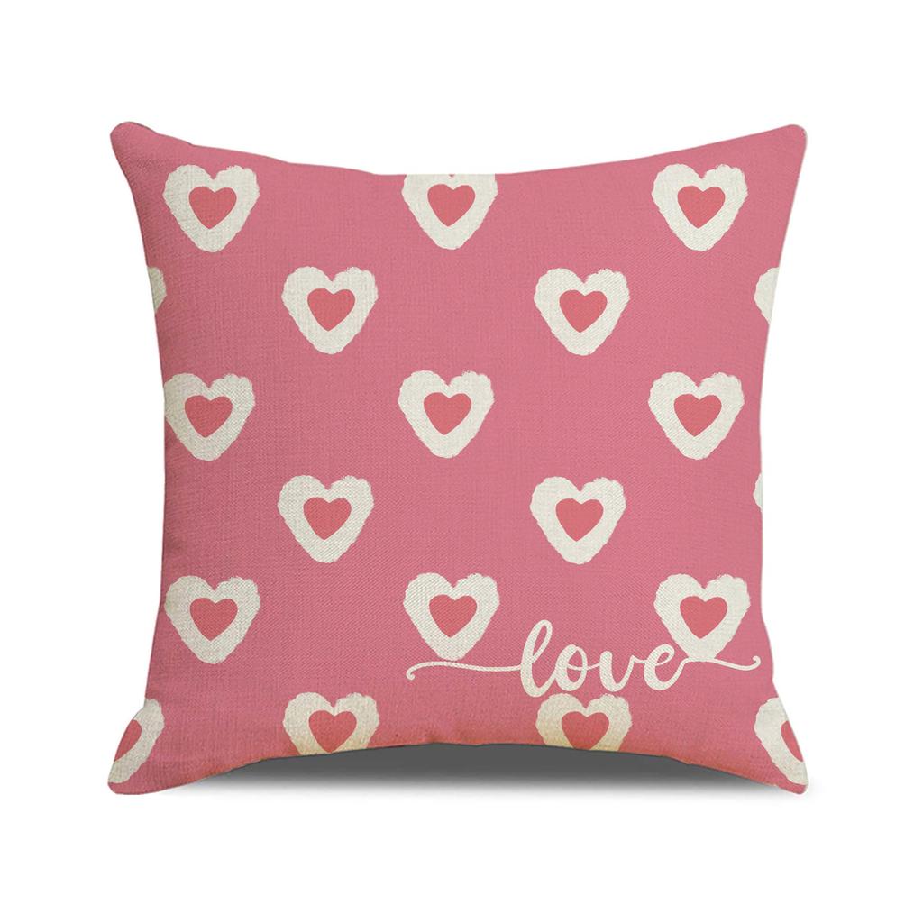 Valentine's Day Pillow Case with Love Letter Print Pillow Case, Date Atmosphere Decorative Pillow
