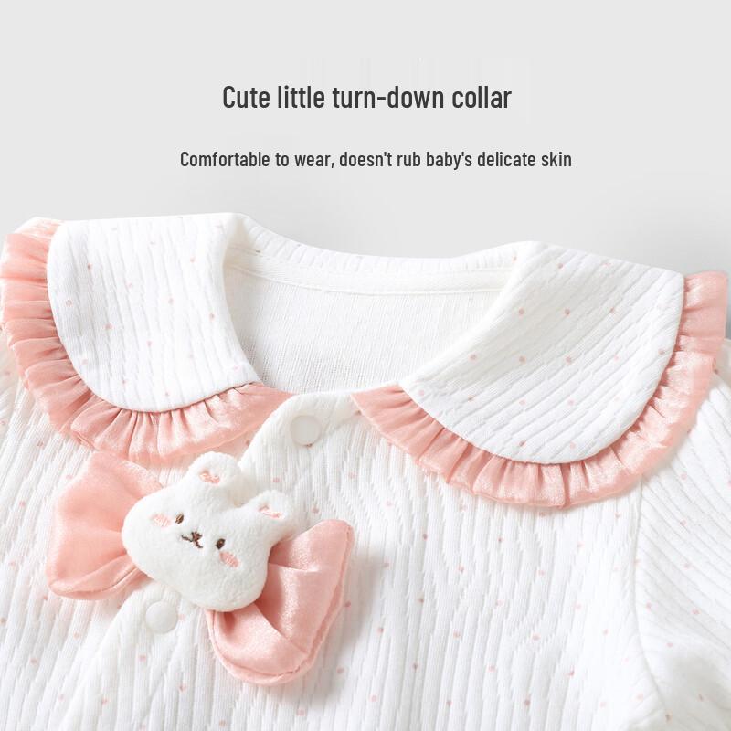 Baby Girl's Long-Sleeve Bow Romper