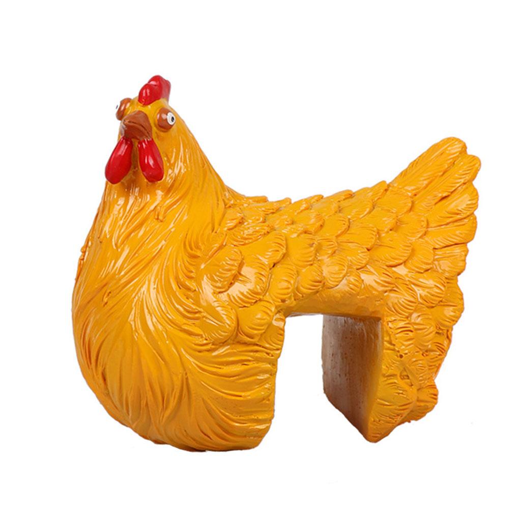 

Chicken Figure Garden Hem Ornament Chicken Sculpture Landscape Patio Decor