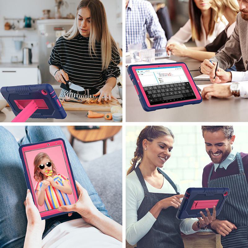 Huawei T8 Tablet Protective Cover with Stand, Shockproof Silicone Shell