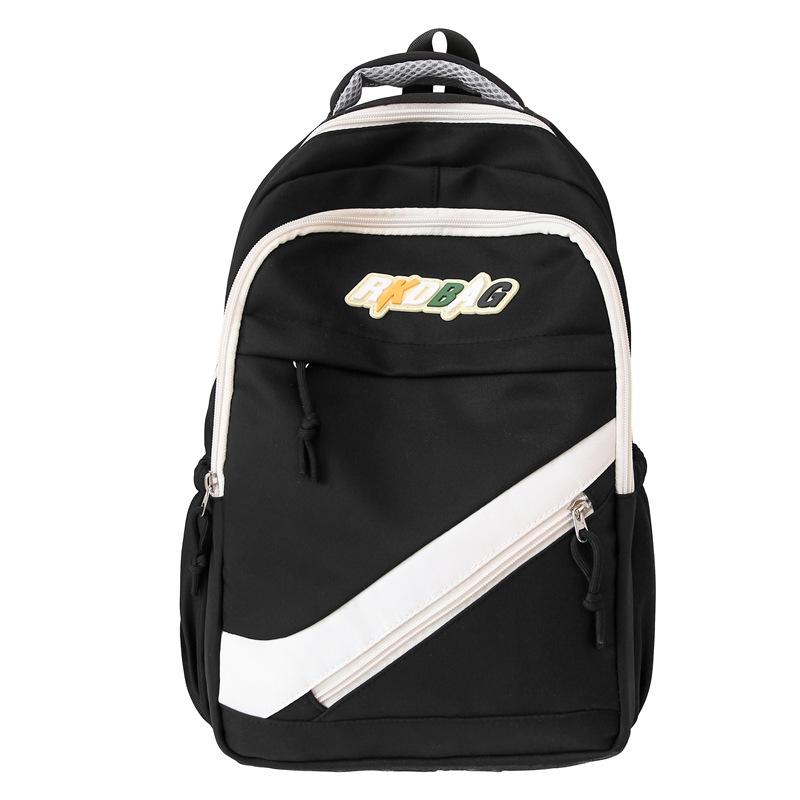 Student School Bag Women Large Capacity Contrast Color Backpack