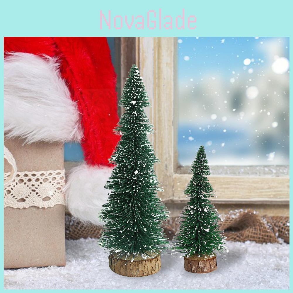Charming White Tipped Green Mini Christmas Tree Festive Decoration Perfect For Holidays