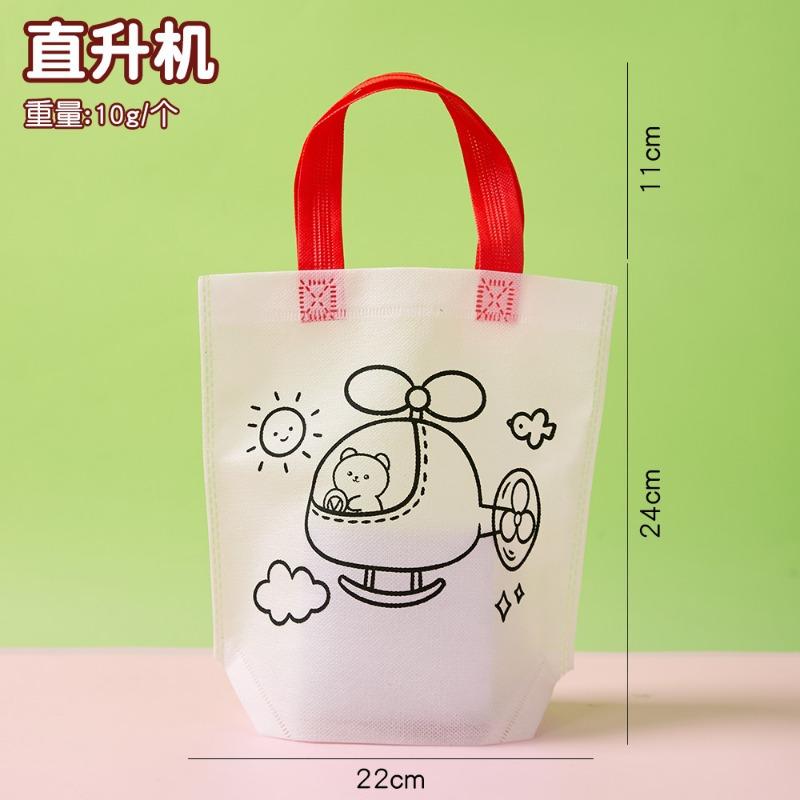 Diy Blank Non Woven Tote Bag For Kids Graffiti Hand Coloring Art Craft