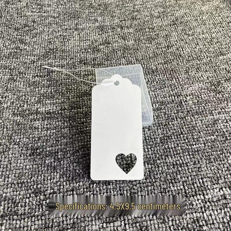 In-Stock Blank Cardboard Jewelry Tags with Elastic Rope for Clothing Accessories