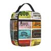 Bestselling Ticket To Ride The Trains On White Portable Design Camping Lunch Bag Outdoor Barbecue Adjustable Strap Lunch Bag
