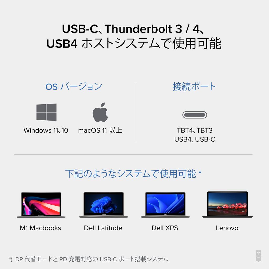 Plugable Dokovací stanice Trojitý 4K monitor se 100W nabíjením Kompatibilní se systémy Windows Mac 3x HDMI x 3 DP Alternativní režim a DisplayLink