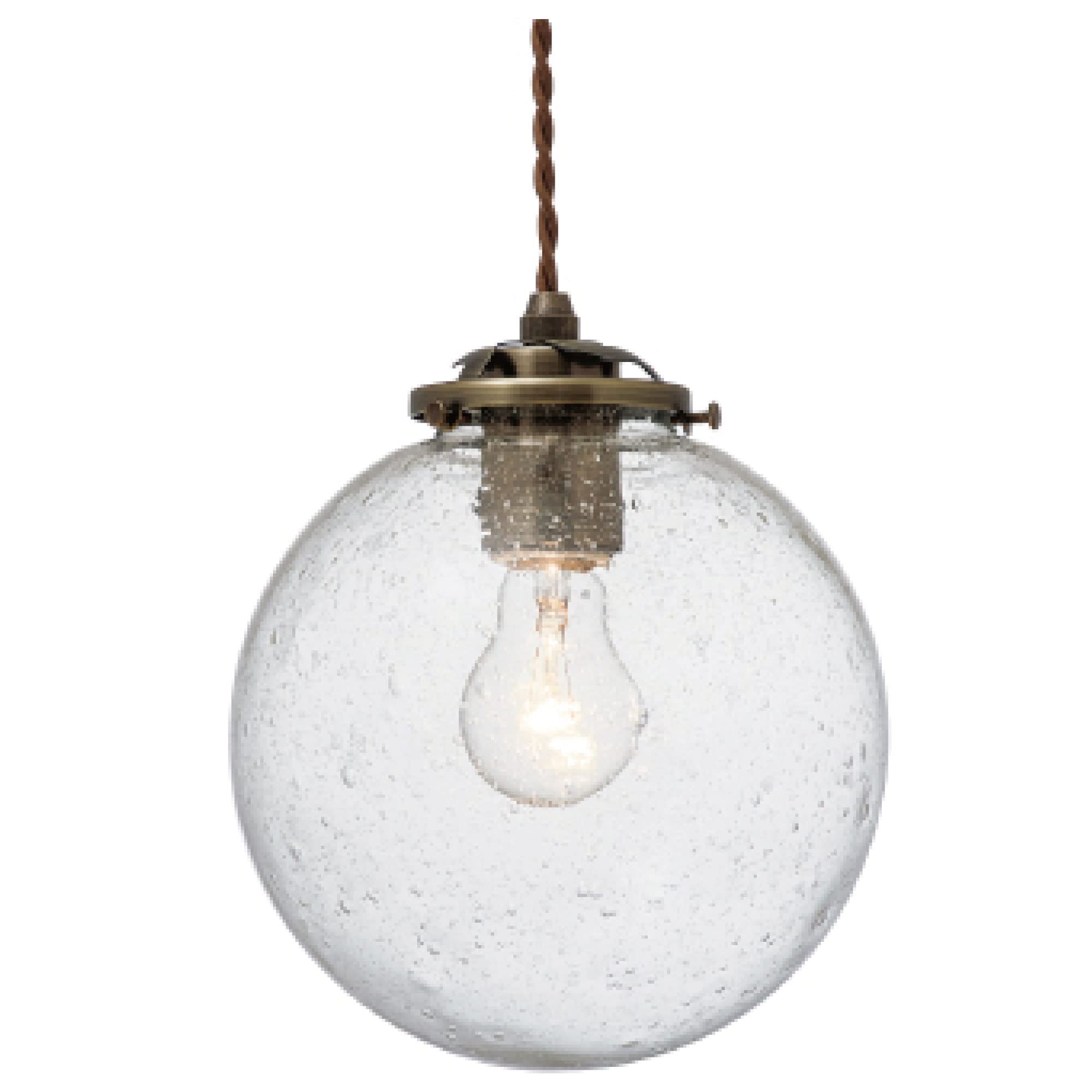 

Interform Aurelia L Pendant Light LT-1941BU with Clear House Bulb, Incandescent Bulb, Bubble Glass, L