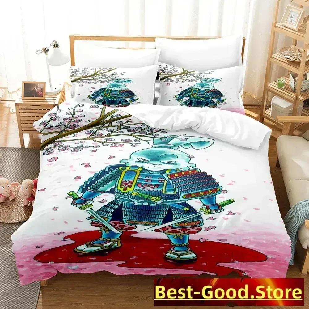 

Samurai Rabit Beding Set Single Twin Printed Bed Linen Set With Pilowcase Bed Soft Duvet Cover Soft Single Double Quen Super King-Sized Dimensionsd 120*200cm Single