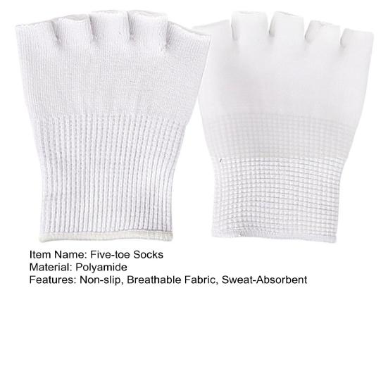 1 Pair Half Palm Gel Five-toe Socks Women Invisible Non-Slip