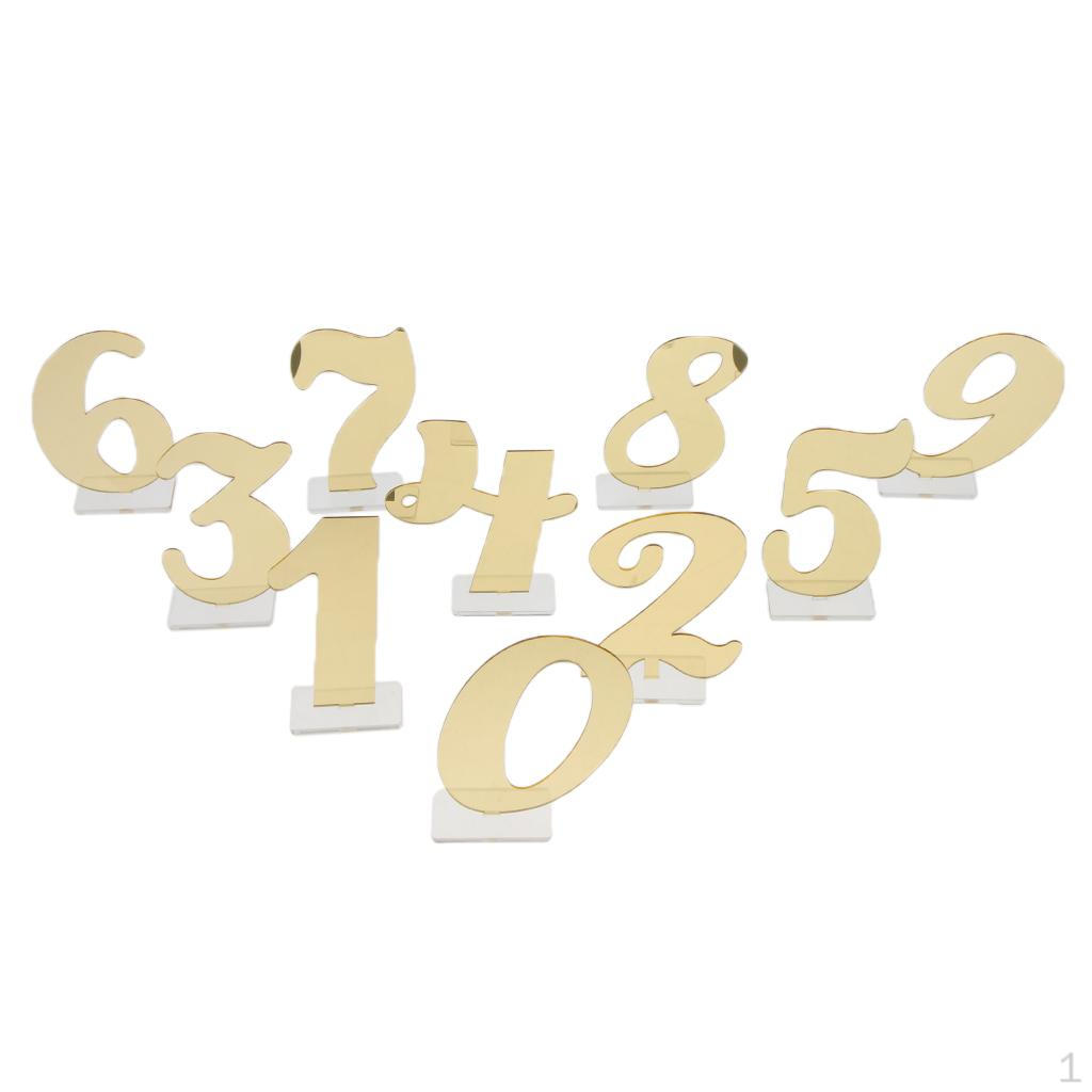 

9 Acrylic Table Number Freestanding for Wedding Reception Decor -