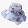 Windproof Rope Thin Bow Sunshade Cap Foldable Summer Basin Cap Sunscreen Basin Hat  Travel