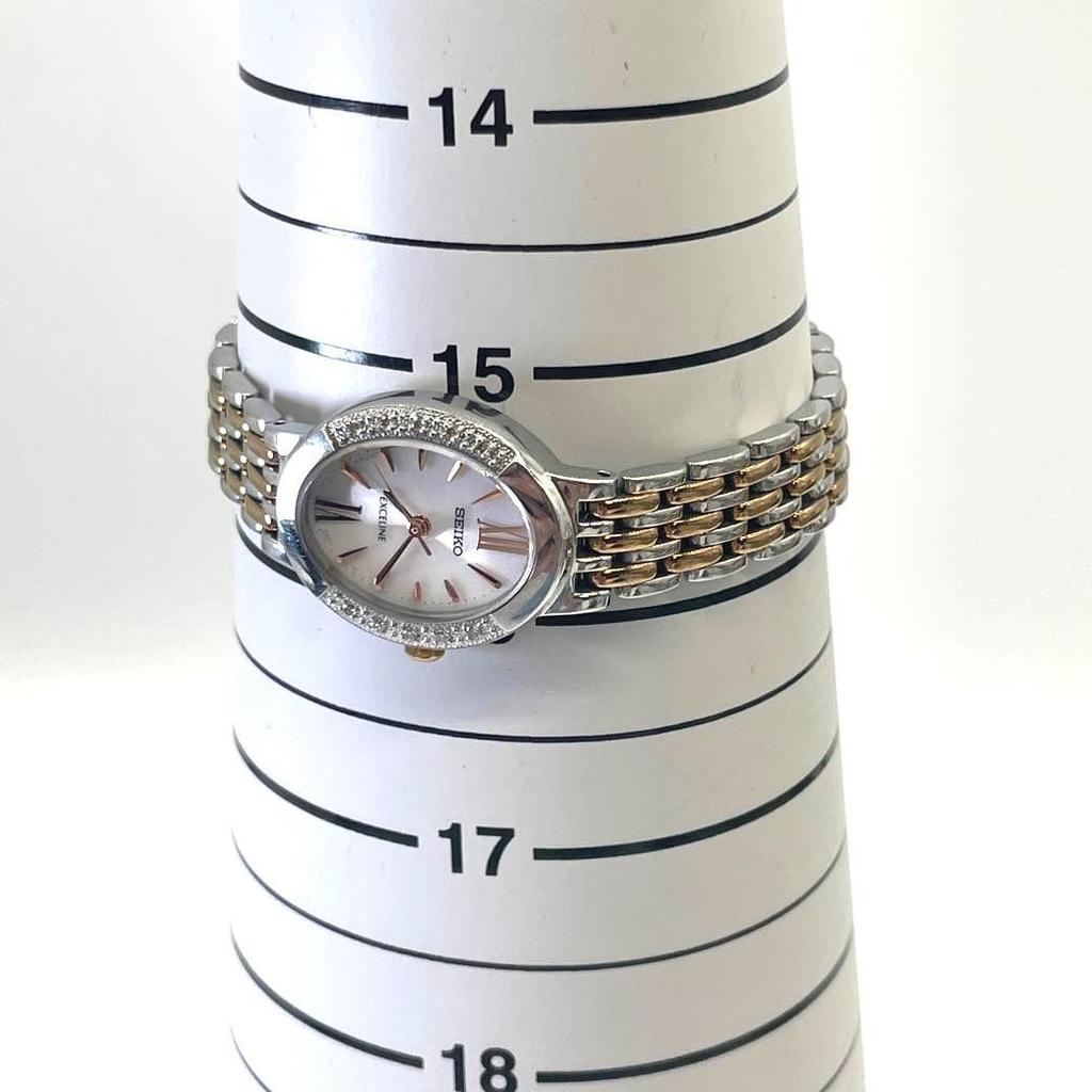 [USED] Seiko Exceline Watch V117-0AV0 with 10 Diamonds