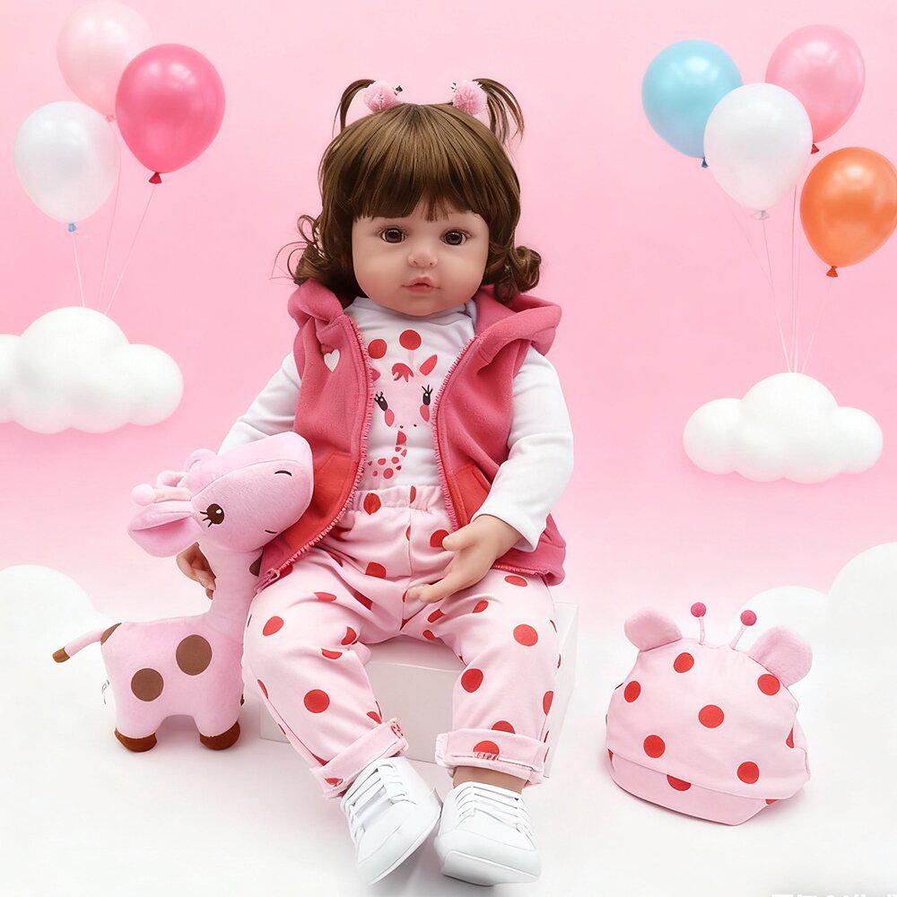 Realistic 60cm Silicone Baby Doll: Soft Cloth Body, Perfect Child Companion Toy & Birthday Gift