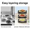 Plate Storage Rack Three-Tier Foldable Kitchen Organizer with Open Access Design Space-Saving Collapsible Food Display Rack for Parties And Buffets