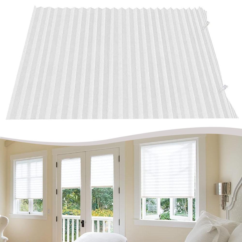 

1pc Blackout Blinds With 2pcs Clips Sun Protection & Privacy Easy Install Blackout Blinds Pleated Roller Blinds Household Decor 60x150cm